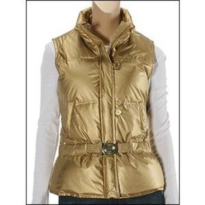 Lilly Pulitzer gold down-feathers vest size S
